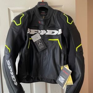 BRAND NEW Spidi Evorider 2 Motorcycle Leather Jacket size 50
